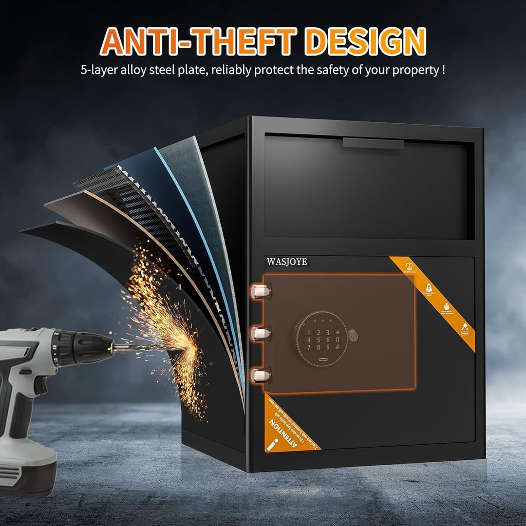 70L Einwurftresor | Deposittresor | Tresor mit Einwurfschlitz | Briefkasten Safe | Depository Safes