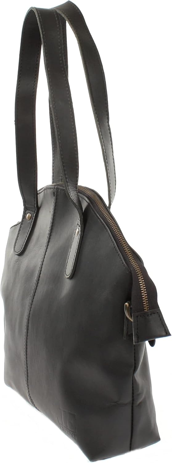 LECONI Shopper Schultertasche Damen Handtasche Ledertasche Natur Henkeltasche aus Leder Damentasche
