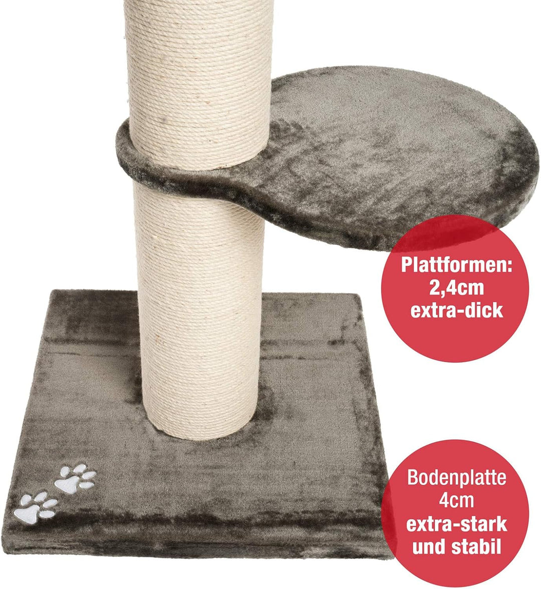 JAMAXX Premium 155cm XXL Kratzbaum für grosse schwere Katzen 20cm extra-starker Stamm, 4cm Starke Bo