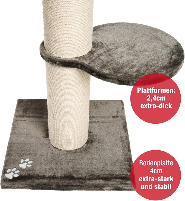JAMAXX Premium 155cm XXL Kratzbaum für grosse schwere Katzen 20cm extra-starker Stamm, 4cm Starke Bo