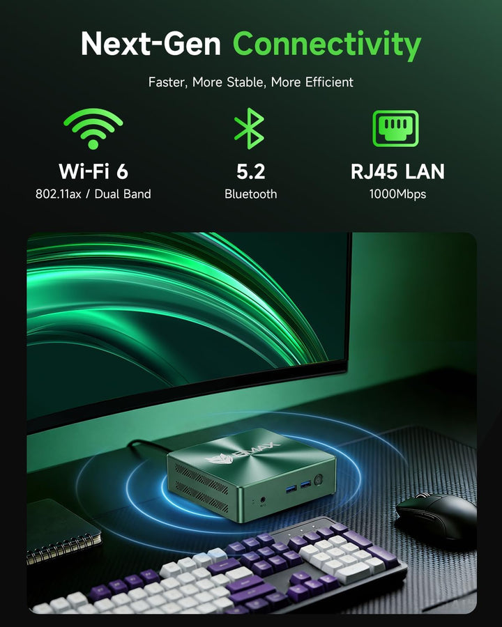 BMAX B6 Turbo Mini PC Intel Core i5-8257U 3.9GHz, 16GB DDR4 512GB NVMe SSD Micro Computer, 4K@60Hz D