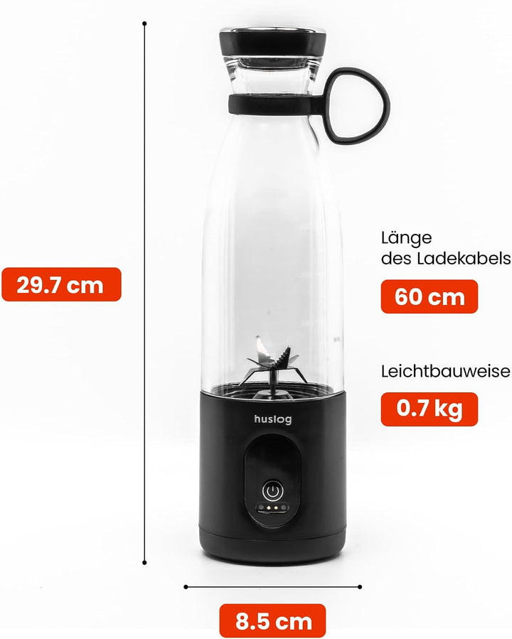 Standmixer Tragbar Kabelloser Mixer To Go 315W, Usb, Schwarz