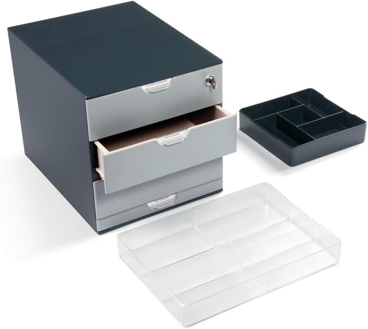 Durable Coffee Point Box Aufbewahrungsbox für Kaffee/Tee, Cateringbox, Kaffeestation/Büroküche, anth