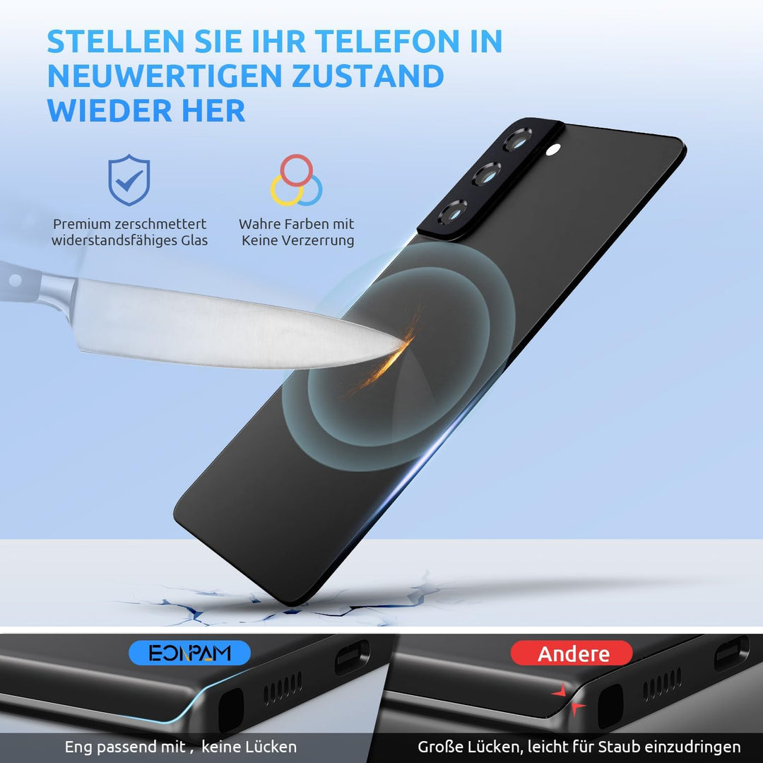 Eonpam Akkudeckel für Samsung Galaxy S22+ Plus 5G S906 Rückseite Glas Original Backcover Back Glas E