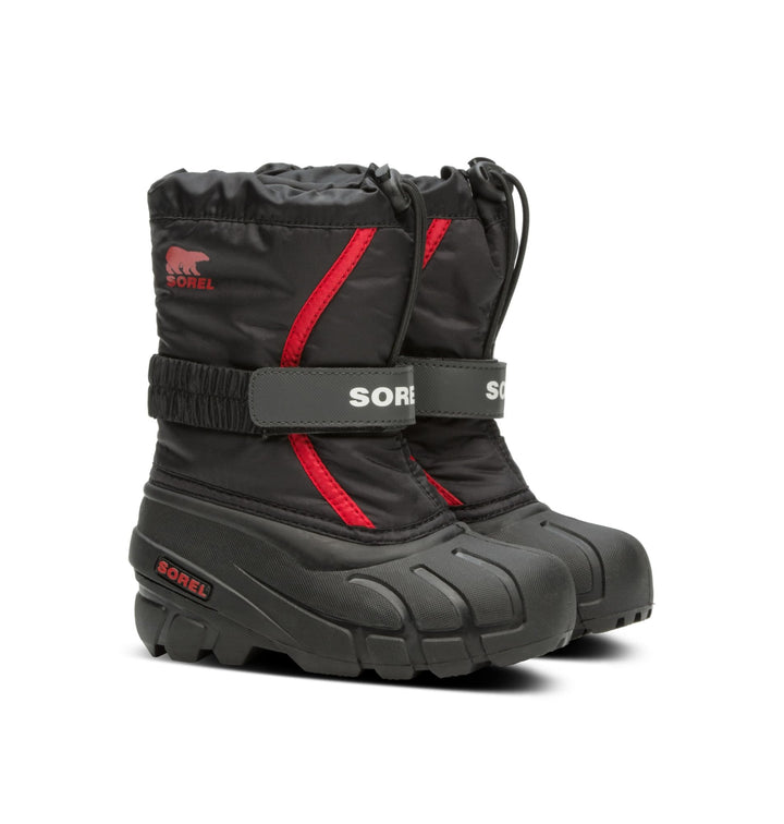 Sorel Flurry Winterstiefel für Kinder 25 EU Black Bright Red 2023, 25 EU Black Bright Red 2023