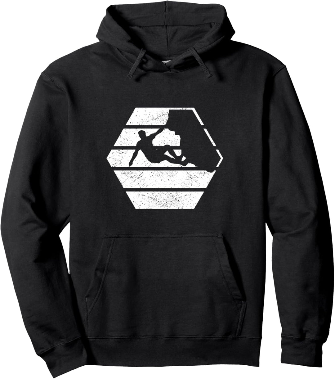 Vintage Bergsteiger Klettern Kletterer Bouldering Motiv Pullover Hoodie