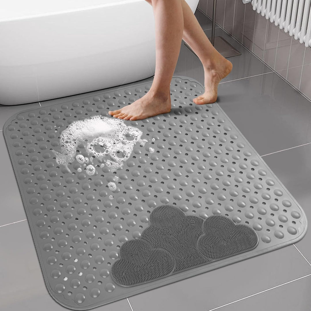 Duschmatte rutschfest 80x80cm,Antirutschmatte Dusche mit Ablauflöchern,Duscheinlage rutschfest mit S