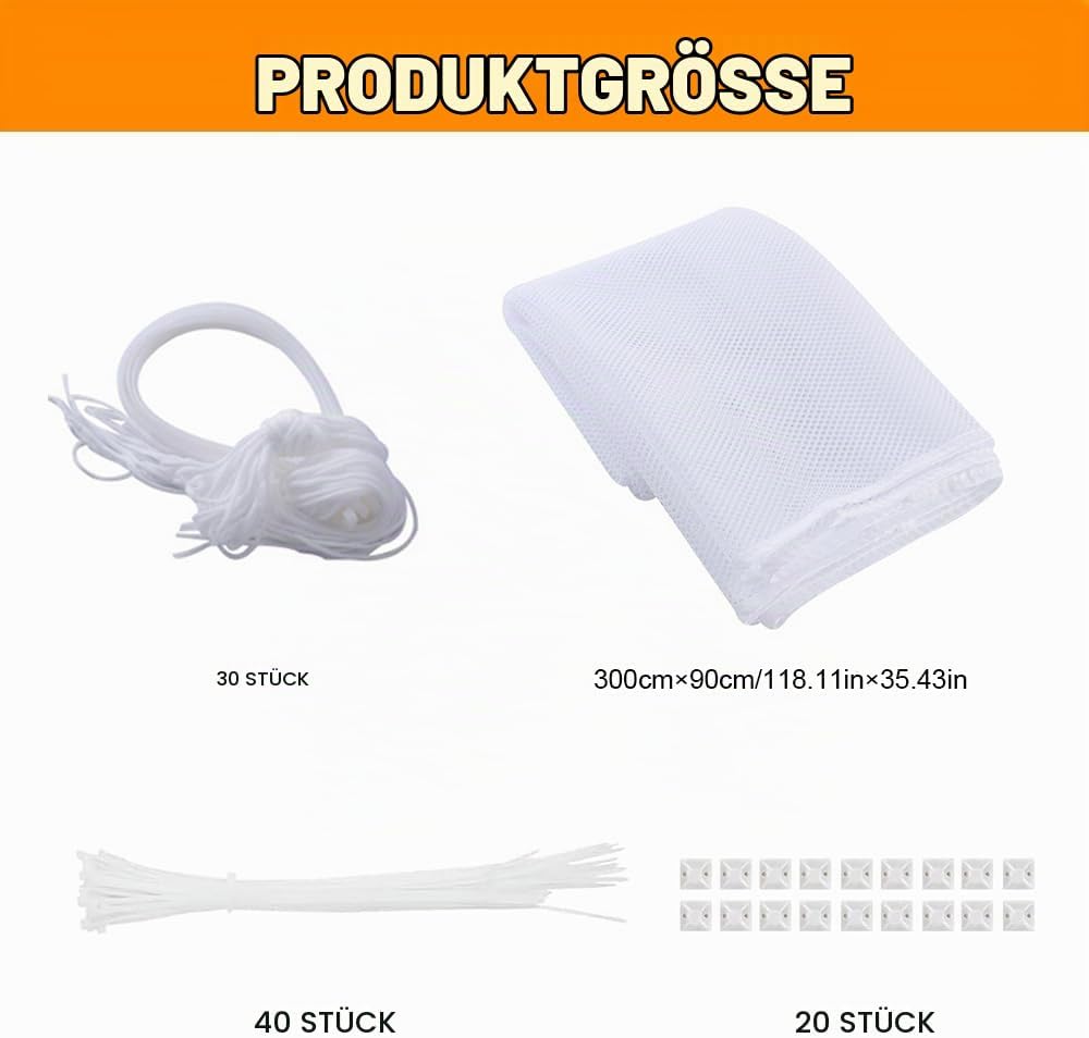 3 Meter Treppenschutznetz Kinder, Balkonschutz Netz, Treppengeländer Verkleidung, Fallschutz Safety