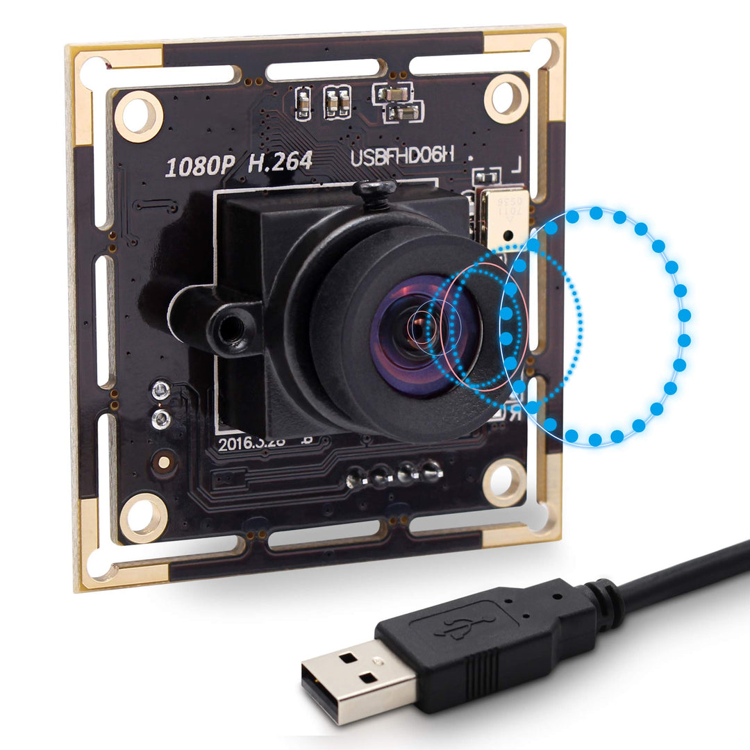 2MP Weitwinkel-USB-Kameramodul 1080P mit 100 Grad verzerrungsfreiem Objektiv, H.264 kleine Web-Kamer