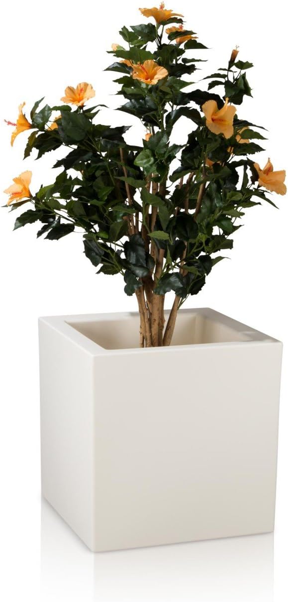 Pflanzkübel DECORAS Kunststoff Pflanztröge – versch. Grössen – weiss matt – frostsicher & UV-beständ