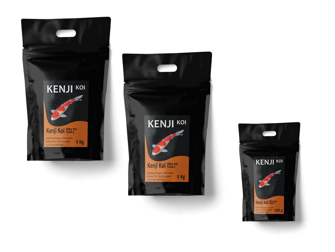 KENJI KOI Baby Koi Food 1-3 Aufzuchtfutter-Set Brutfutter Koifutter - Koi Aufzucht wie bei den Profi