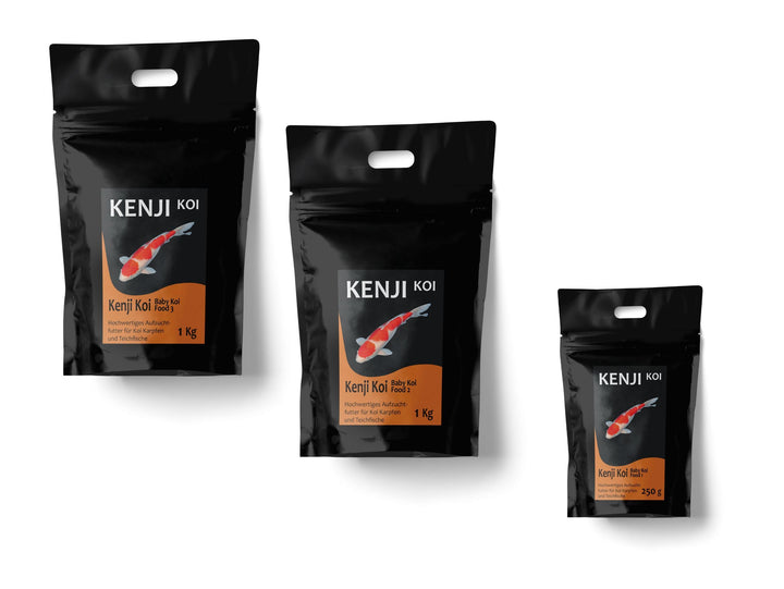 KENJI KOI Baby Koi Food 1-3 Aufzuchtfutter-Set Brutfutter Koifutter - Koi Aufzucht wie bei den Profi