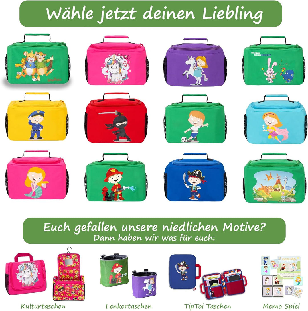 GRINSEZWERGE Tasche für Toniebox und bis zu 30 Tonie Figuren - 12 Motive | Aufbewahrung für Tonies H