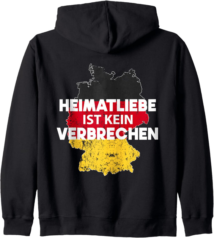 Heimatliebe ist kein Verbrechen Deutsche Patrioten Kapuzenjacke