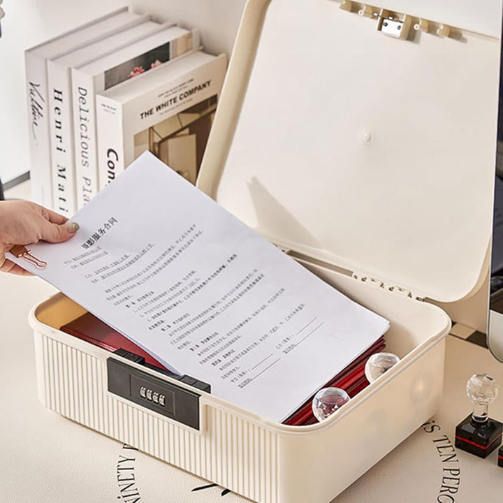 Abschliessbare Medikamentenbox 9 l doppelschichtige Box mit Zahlenschloss robuste abschliessbare Auf