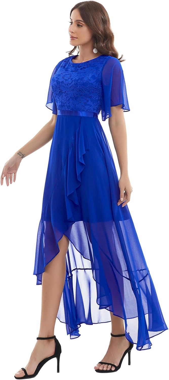 Gardenwed Damen Spitzen Abendkleid Elegant Cocktailkleid Ballkleid Brautjungfernkleider für Hochzeit