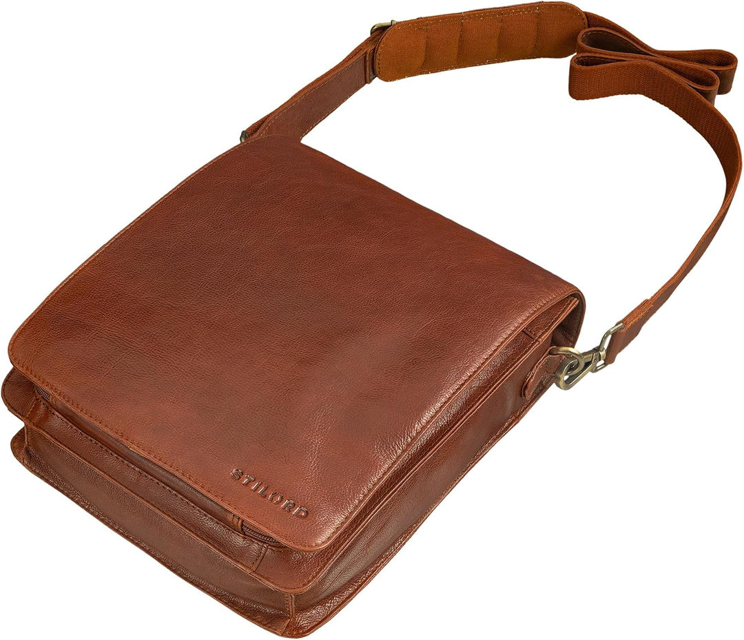 STILORD "Oxford Vintage Umhängetasche Leder Herren für 13 Zoll Tablet MacBooks und iPad Schultertasc