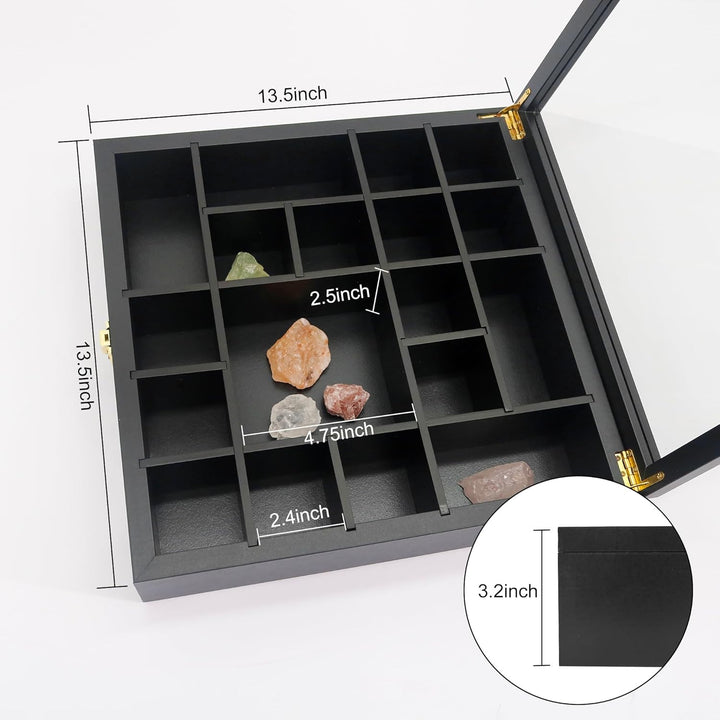 FramePro Felsen Vitrine Kristall Shadow Box 3D Bilderrahmen Rahmen zum Befüllen Tiefer Aufbewahrungs