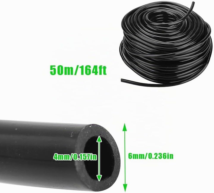Joyzan Gartenbewässerungsrohr, Tropfbewässerungsschlauch PVC-Schlauch Micro Drip Verbindungsrohr Gar