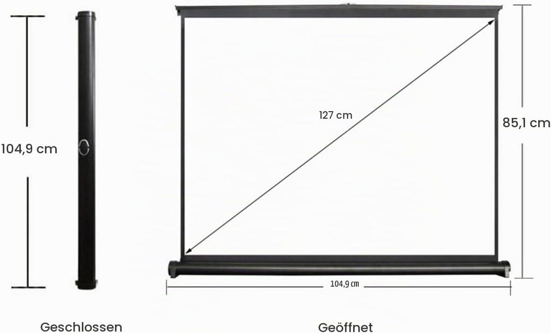 Cocar 50"(Diagonale 40" x 30") Planlage Tragbare Projektionsleinwand für Mini/Professionelle LED/LCD