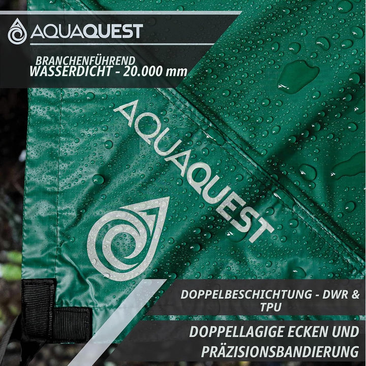 AQUAQUEST Safari wasserdichte Camping-Plane - Leichter Sonnenschutz oder Regenschutz - Wandern, Ruck