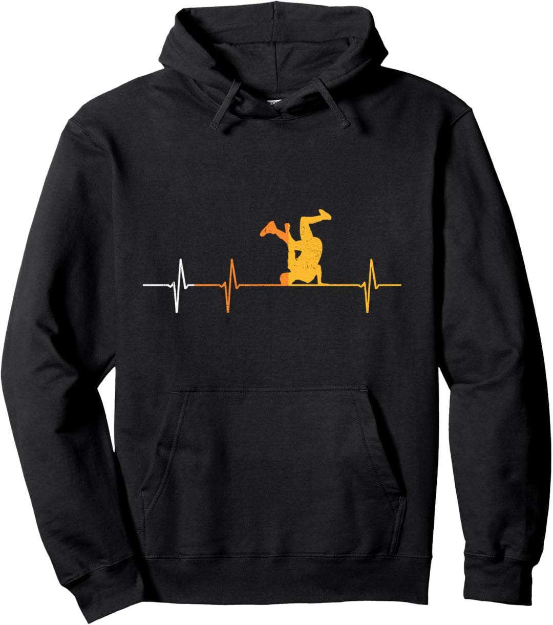 Breakdance Herzschlag Herzfrequenz Breakdancer Pullover Hoodie