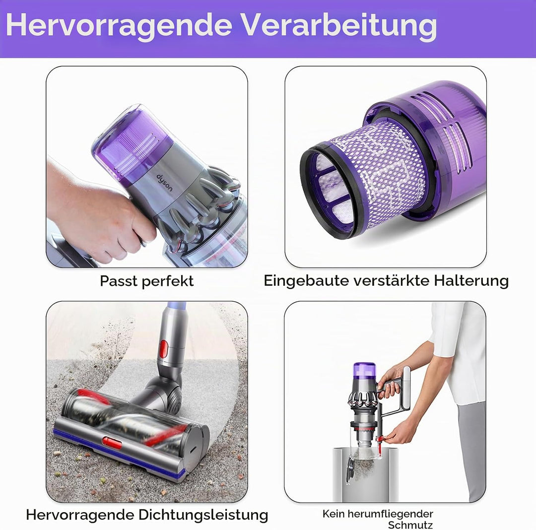 (4 Stück) V15 Ersatz HEPA filter für Dyson V11 Animal/Torque Drive/ V11 Complete, V11 Extra/Absolute