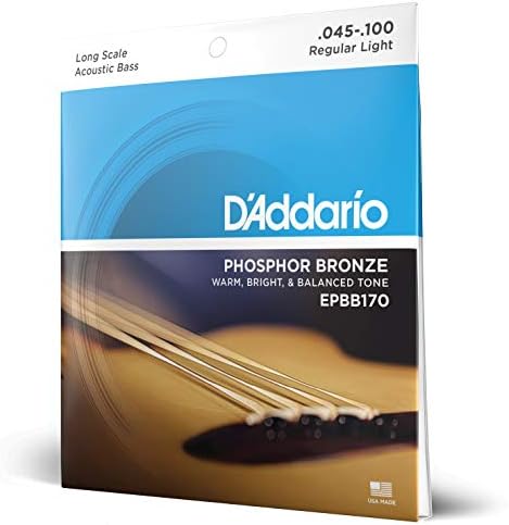 D'Addario EPBB170 Phosphor Bronze Akustik Bass Saitensatz 0,11 cm - 0,25 cm (.045 - .100 Zoll) Reg L
