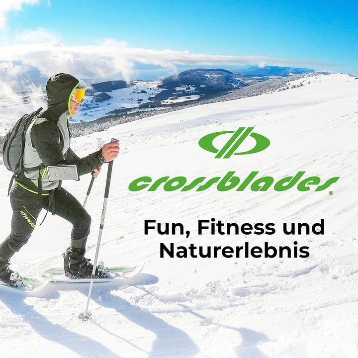 Crossblades Tasche Schwarz + Tragegriff I Tasche für die Schneeschuhe mit Aufhängelasche + Namenssch