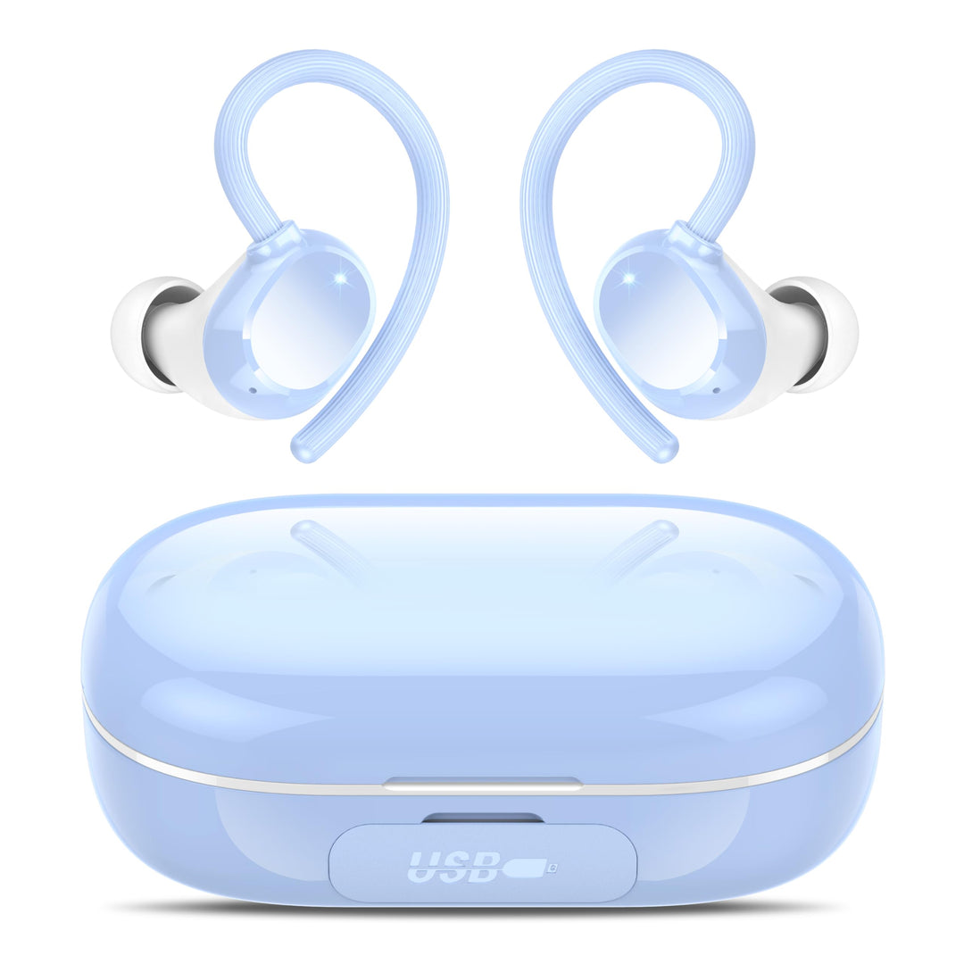Lekaby Bluetooth Sports Headphones, Wireless Bluetooth 5.3 Headphones with HD Mic, 128 Hours Playtim