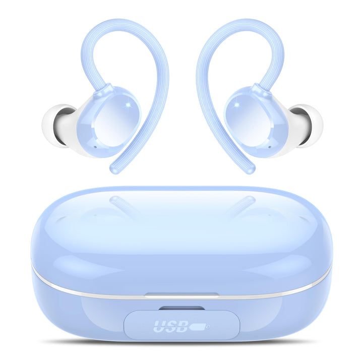 Lekaby Bluetooth Sports Headphones, Wireless Bluetooth 5.3 Headphones with HD Mic, 128 Hours Playtim