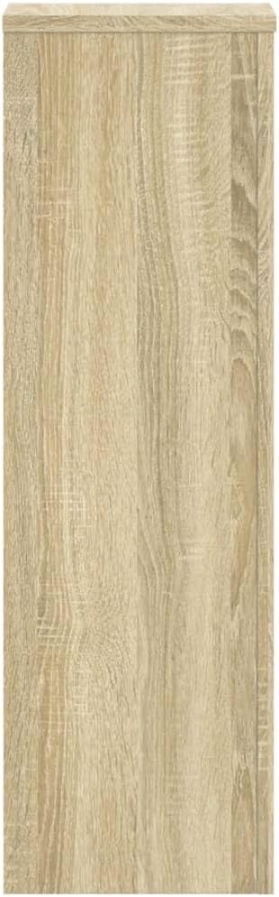 Pflanzenständer 2 STK. Sonoma-Eiche 25x25x80 cm Holzwerkstoff Pflanzenregal, Blumenregal Indoor/Outd