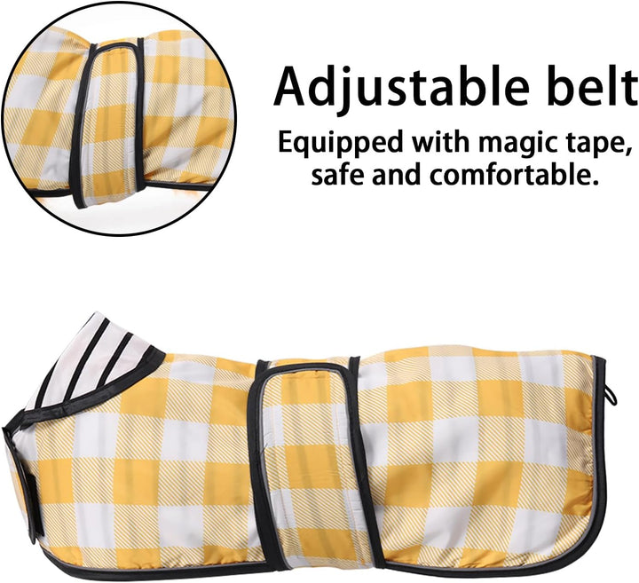 Geyecete Hunde Regenmantel,Einstellbar Wasserdicht Hundejacke für Dackel,Regenmantel mit reflektiere