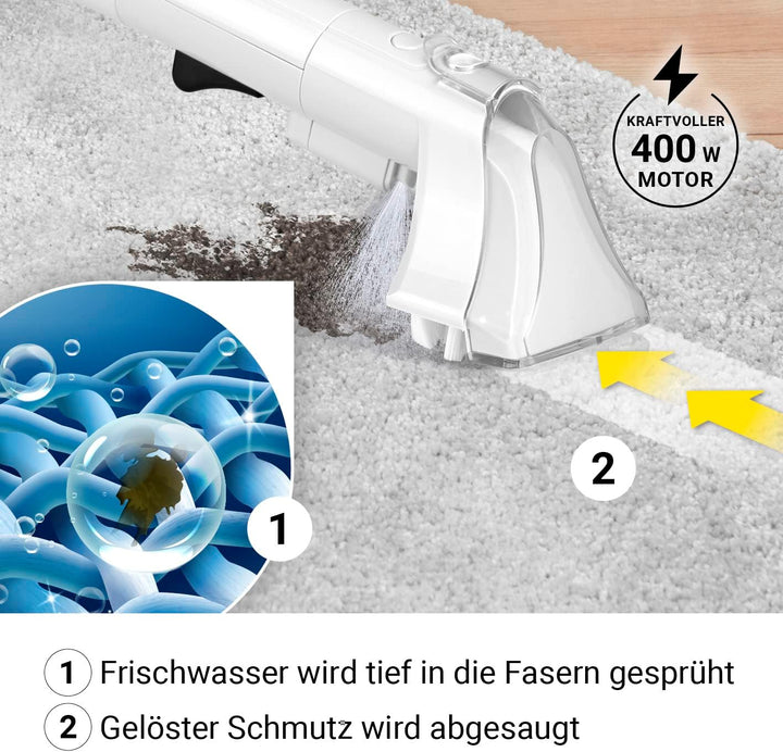 Waschsauger Portable Clean | Polster- und Teppichreiniger, leicht und kompakt | Fleckenentferner, le