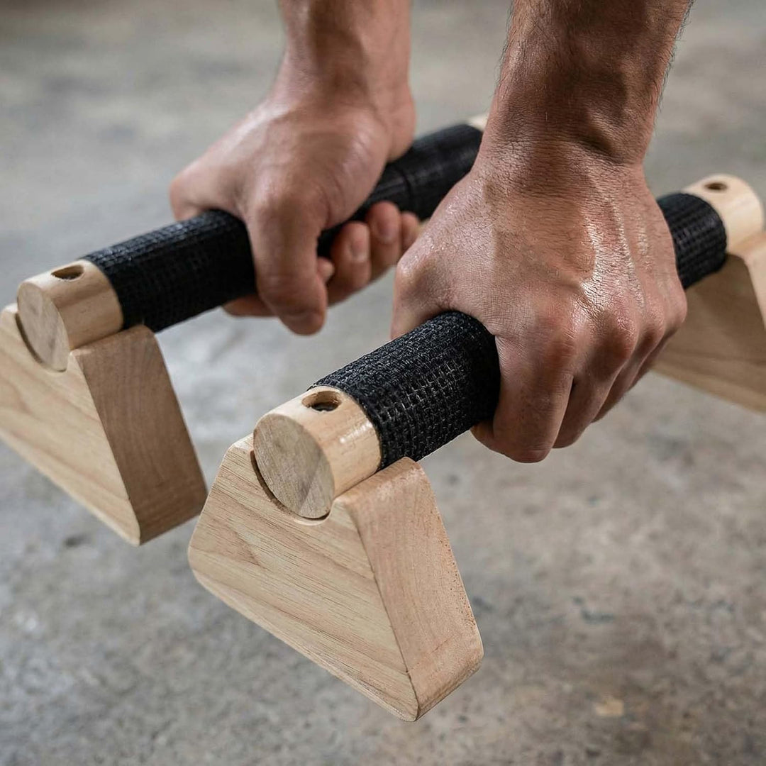 Zimoer Liegestützgriffe 2 Push Up Bars, Ergonomische Parallettes &amp; Liegestütze Ständer mit Tasche, E