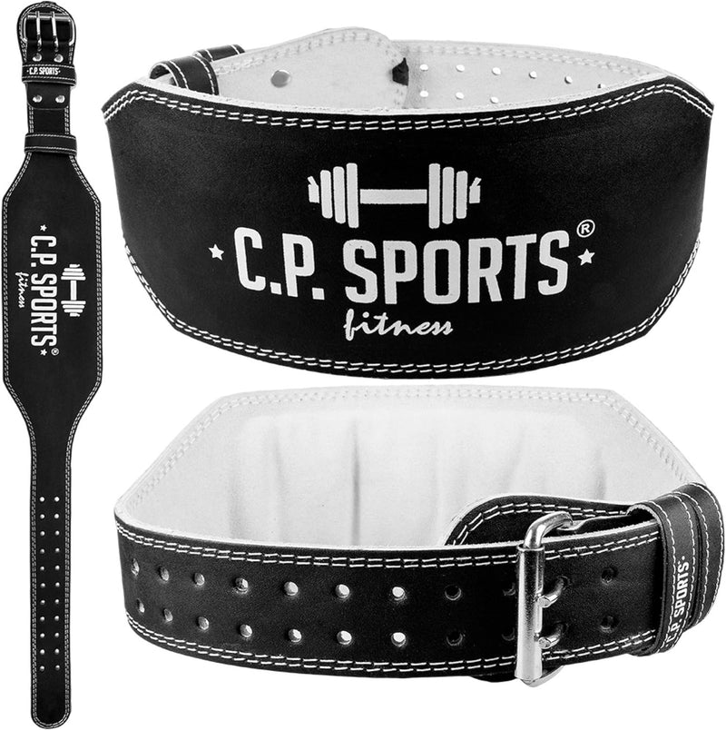 C.P.Sports Gewichthebergürtel Leder extra breit |Ideal für Bodybuilding, Fitness und Krafttraining |