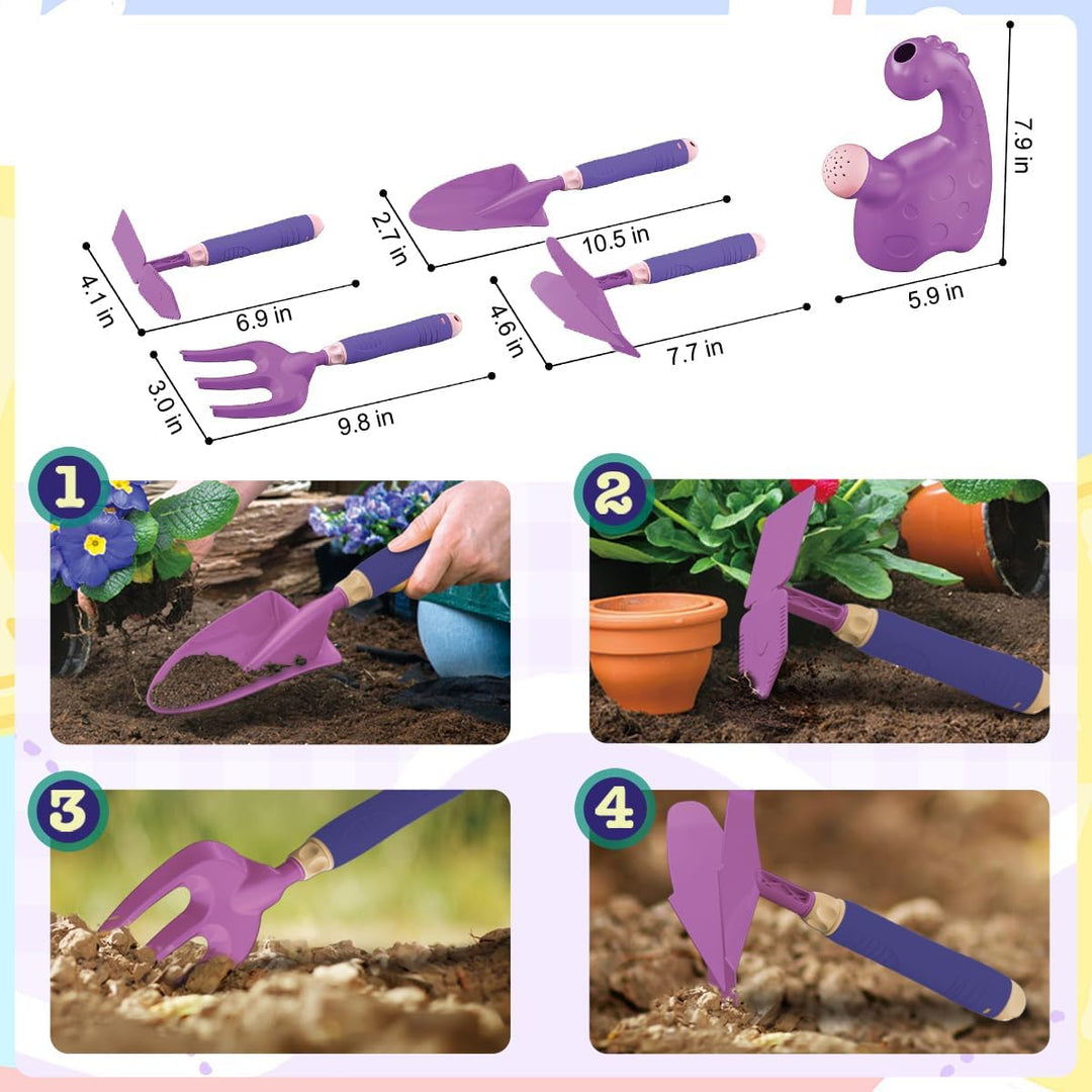 fisca 15 PCS Gartengeräte-Set für Kinder, Kleinkind-Gartenbauwerkzeug-Set Spielzeug mit Schubkarre,