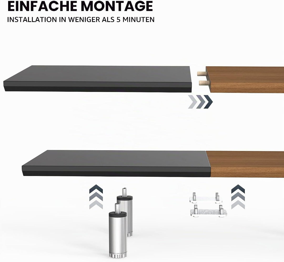 Fenge Grosser Monitorständer 100cm Dual Monitor Stands Riser mit Höhenverstellbarem Bein,Multifunkti