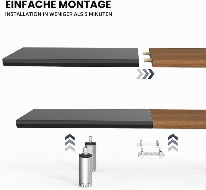 Fenge Grosser Monitorständer 100cm Dual Monitor Stands Riser mit Höhenverstellbarem Bein,Multifunkti