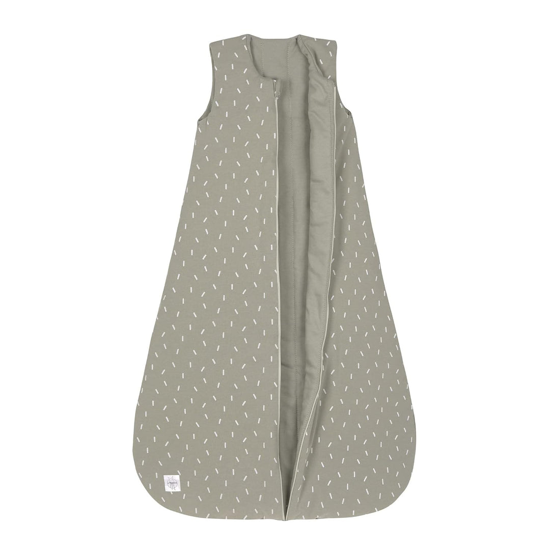 LÄSSIG Baby Ganzjahres Schlafsack ohne Ärmel unisex/Sleeping Bag Interlock Speckles olive, Grösse 74
