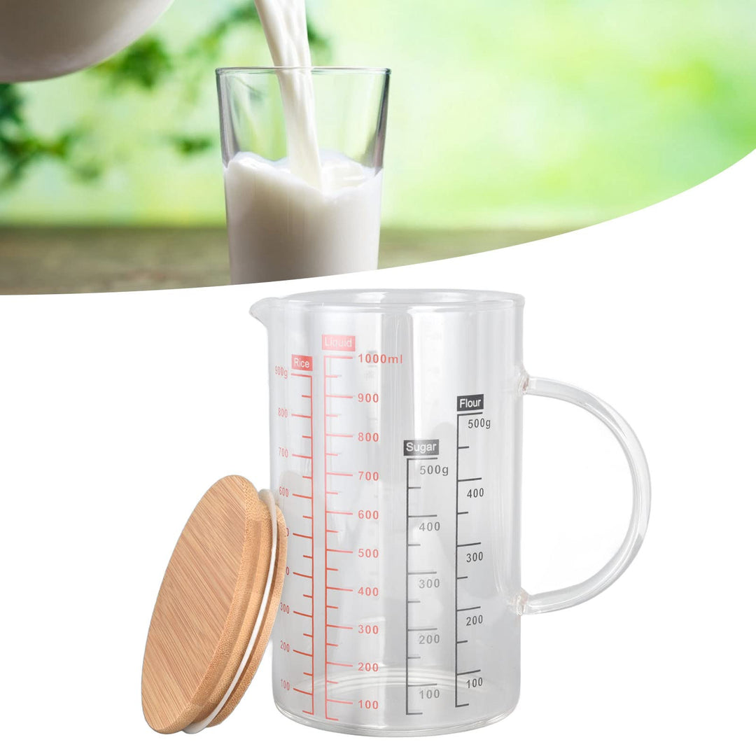 Messbecher Glas,Messbecher, V-Förmige Düse, Klare Skala, Bequemer Griff, Kaffeetassen Aus Borosilika