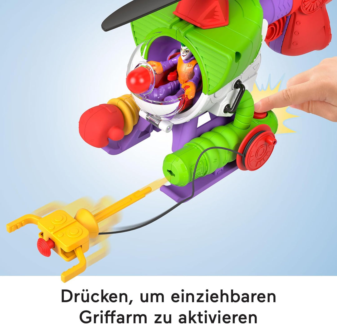 IMAGINEXT DC Super Friends Joker Robocopter - 2-in-1-Helikopter mit Verwandlungsfunktion und Geschos