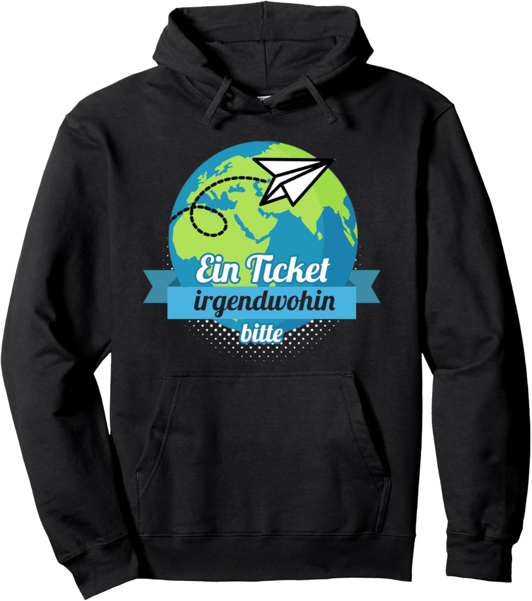 Ein Ticket irgendwohin bitte Reisen Herzschlag Bergsteigen Pullover Hoodie