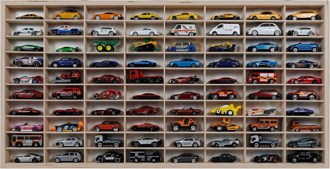 Dekoralove HOLZORGANISATOR 80X40CM für Schubladen kompatibel für Hot Wheels Schmuck Holz Aufbewahrun