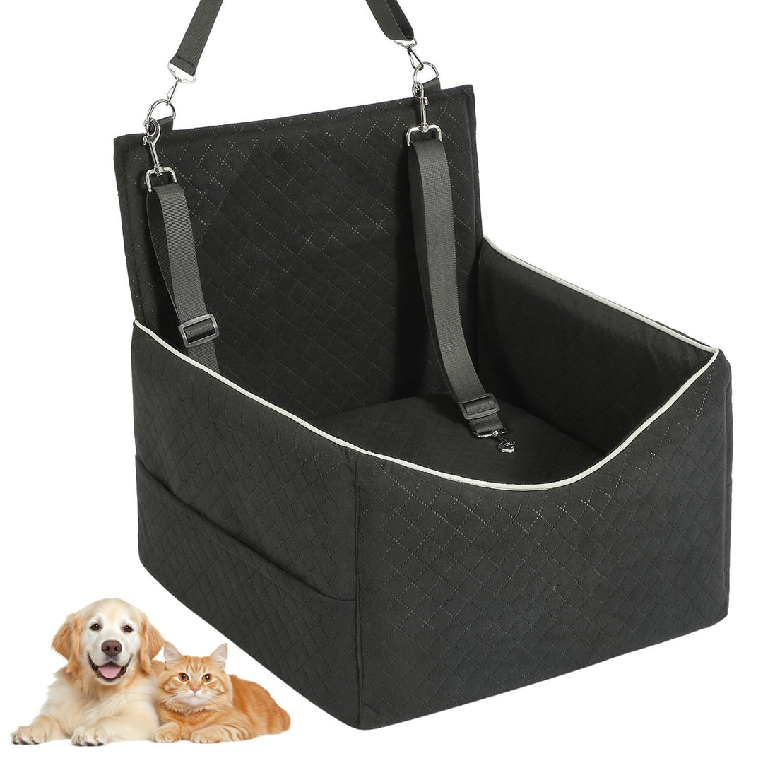 Hunde Autositz für Kleine Mittlere Hunde, Hundesitzerhöhung mit dickem Polster, Autositz Hund Rückba