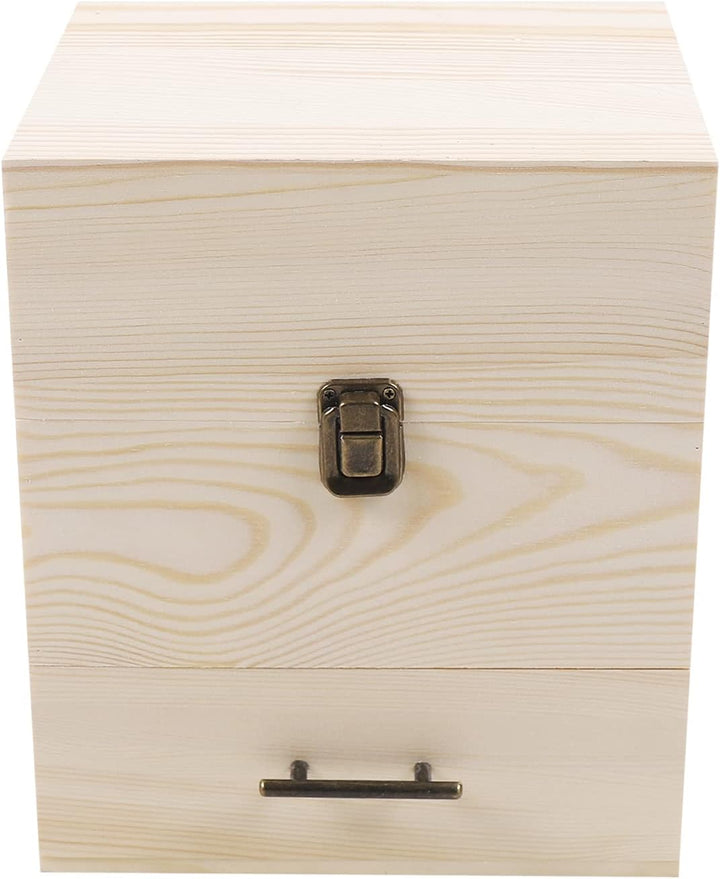 3 Etage Holz Ätherische Öle Aufbewahrung, Koffer für Ätherische Öle, 59 Löcher Aufbewahrungsboxen, f