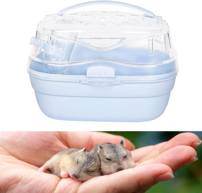 Pssopp Hamster-Tragekäfig, Tragbare Hamster-Tragetasche Kleintier-Tragetasche für Reisen Im Freien (