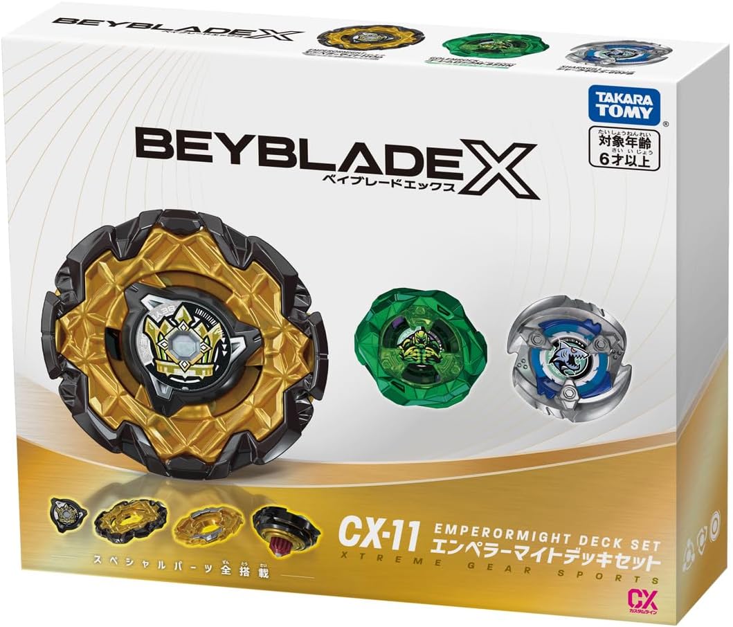Takara Tomy Beyblade X CX-11 Emperor Mite Deck Set