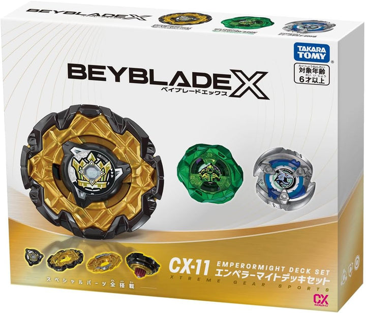 Takara Tomy Beyblade X CX-11 Emperor Mite Deck Set