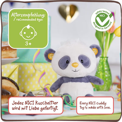 NICI Kuscheltier Singing Panda 20cm I Plüschtier mit Sing & Tanzfunktion mit 2 Songs a 30 Sekunden i